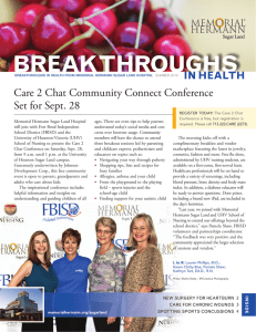 BREAKTHROUGHS Care 2 Chat Community Connect Conference Set for Sept. 28 IN HEALTH