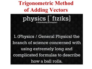 Trigonometric Method of Adding Vectors