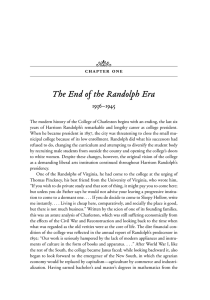 The End of the Randolph Era chapter one 1936–1945