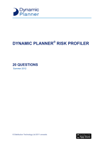 DYNAMIC PLANNER RISK PROFILER 20 QUESTIONS