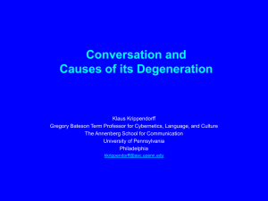 Conversation and Causes of its Degeneration