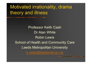 Motivated irrationality, drama theory and illness