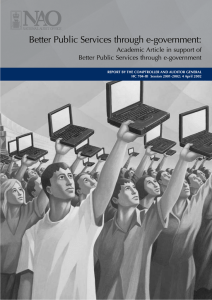 Better Public Services through e-government: Academic Article in support of