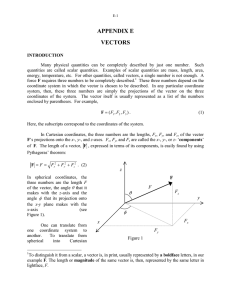 APPENDIX E VECTORS