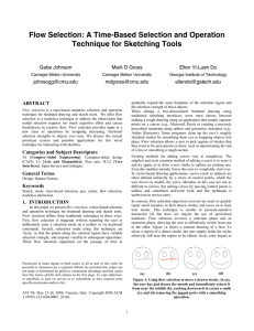 Flow Selection: A Time-Based Selection and Operation Technique for Sketching Tools