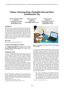 Posey: Instrumenting a Poseable Hub and Strut Construction Toy Michael Philetus Weller