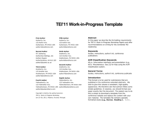 TEI’11 Work-in-Progress Template Abstract