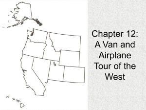 Chapter 12: A Van and Airplane Tour of the
