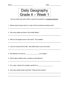 Daily Geography – Week 1 Grade 4