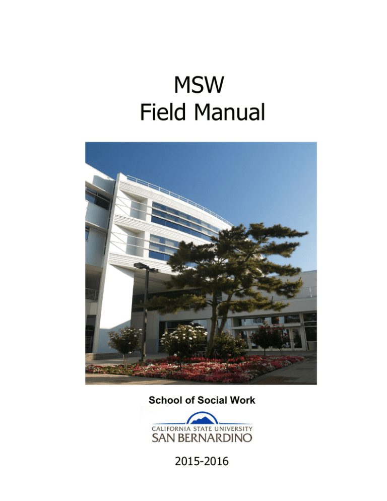 MSW Field Manual 2015-2016