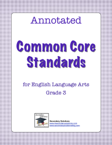 Common Core Standards Annotated for English Language Arts