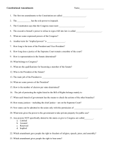 Constitutional Amendments  Name______________________