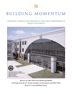 B U I L D I N G  ... National Trends and Prospects for High-Performance Green Buildings