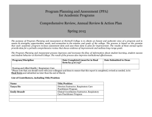 Program Planning and Assessment (PPA) for Academic Programs