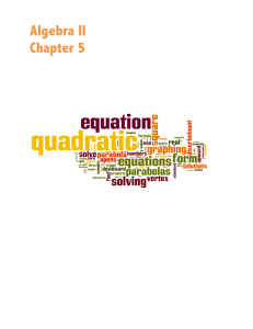 Algebra II Chapter 5