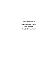 Financial Statements  Mott Community College Flint, Michigan