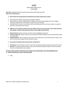 AQIP Idea Analysis Report Form 12/10/2009
