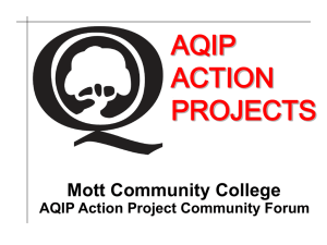 AQIP ACTION PROJECTS Mott Community College
