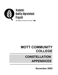 MOTT COMMUNITY COLLEGE CONSTELLATION APPENDICES