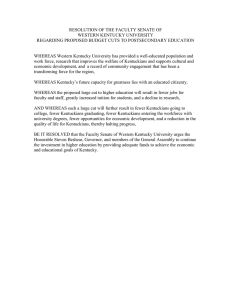 RESOLUTION OF THE FACULTY SENATE OF WESTERN KENTUCKY UNIVERSITY