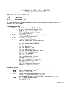 UNDERGRADUATE CURRICULUM COMMITTEE DATE:  FROM: