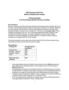 WKU Employee Health Plan Market Competitiveness Analysis A Recommendation