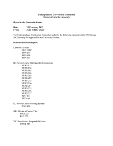 Undergraduate Curriculum Committee Date: 23 February 2012 From: