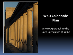 WKU Colonnade Plan  A New Approach to the