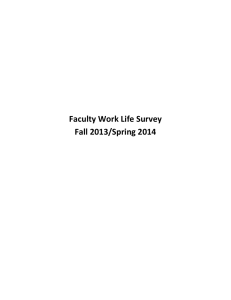 Faculty Work Life Survey Fall 2013/Spring 2014