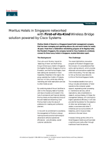 Meritus Hotels in Singapore networked First-of-its-Kind solution powered by Cisco Systems