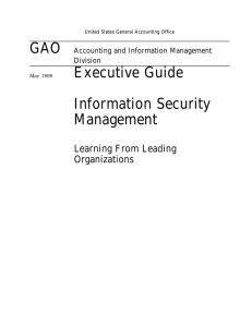 GAO Executive Guide Information Security Management
