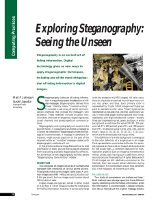 Exploring Steganography: Seeing the Unseen Computing Practices