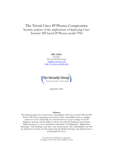 The Trivial Cisco IP Phones Compromise