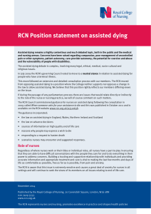 RCN Position statement on assisted dying