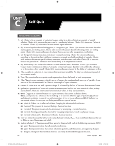 C UNIT Self-Quiz