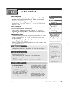 13.4 The Lens Equations