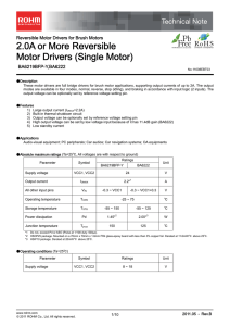 2.0A or More Reversible Motor Drivers (Single Motor) BA6219BFP-Y,BA6222