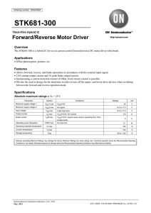 STK681-300 Forward/Reverse Motor Driver Overview Applications