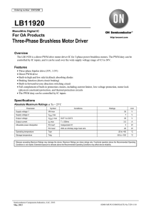 LB11920 Three-Phase Brushless Motor Driver For OA Products Overview