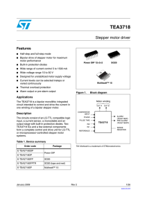 TEA3718 Stepper motor driver Features