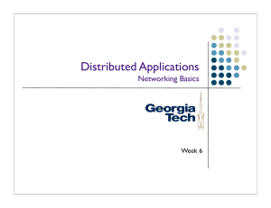 Distributed Applications Networking Basics Week 6