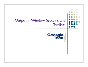 Output in Window Systems and Toolkits
