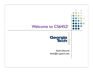 Welcome to CS6452! Keith Edwards