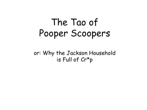 The Tao of Pooper Scoopers or: Why the Jackson Household