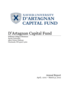 D’Artagnan Capital Fund  Annual Report April, 1 2011 – March 31, 2012