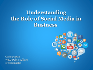Understanding the Role of Social Media in Business Corie Martin