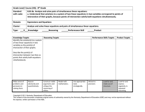 Grade Level/ Course (HS):  8 Grade Standard