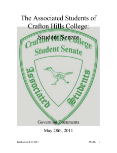 The Associated Students of Crafton Hills College: Student Senate