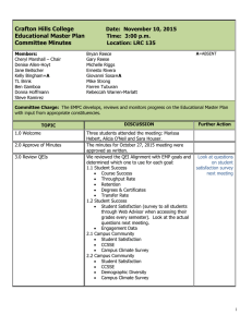 Crafton Hills College  Educational Master Plan Committee Minutes