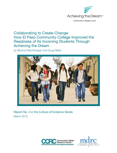 Collaborating to Create Change: How El Paso Community College Improved the